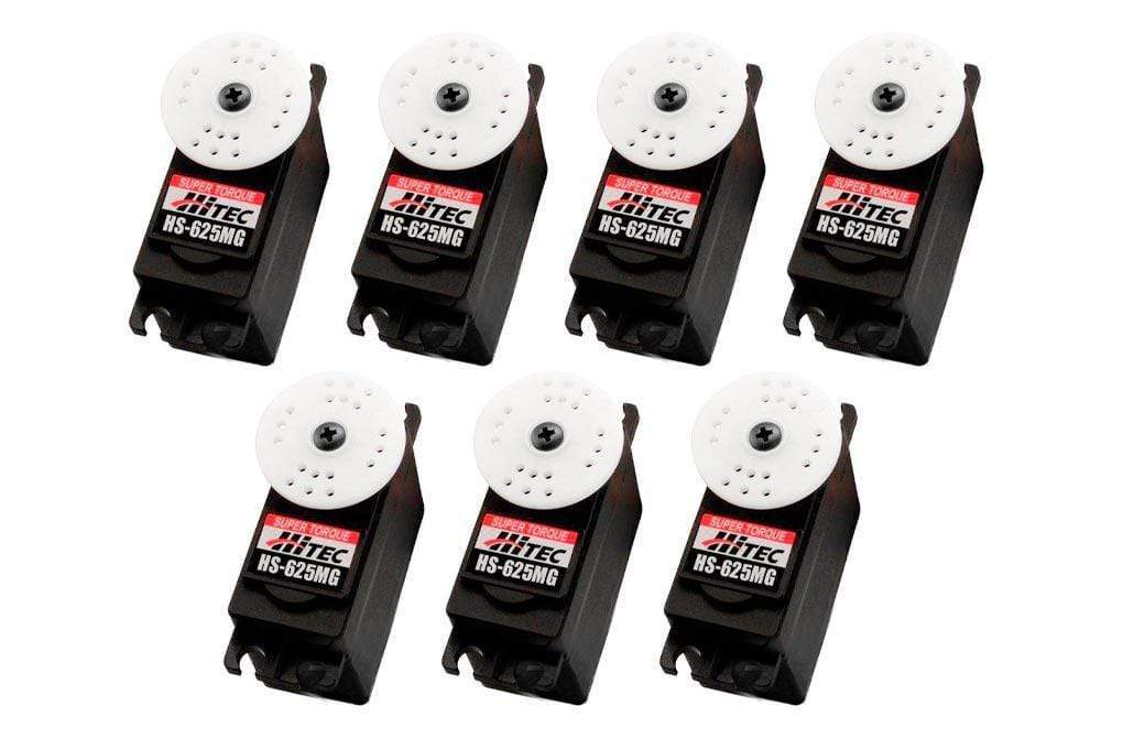 Hitec HS-625MG Ball Bearing Metal Gear Standard Servo Airplane Multi-Pack (7 Servos)