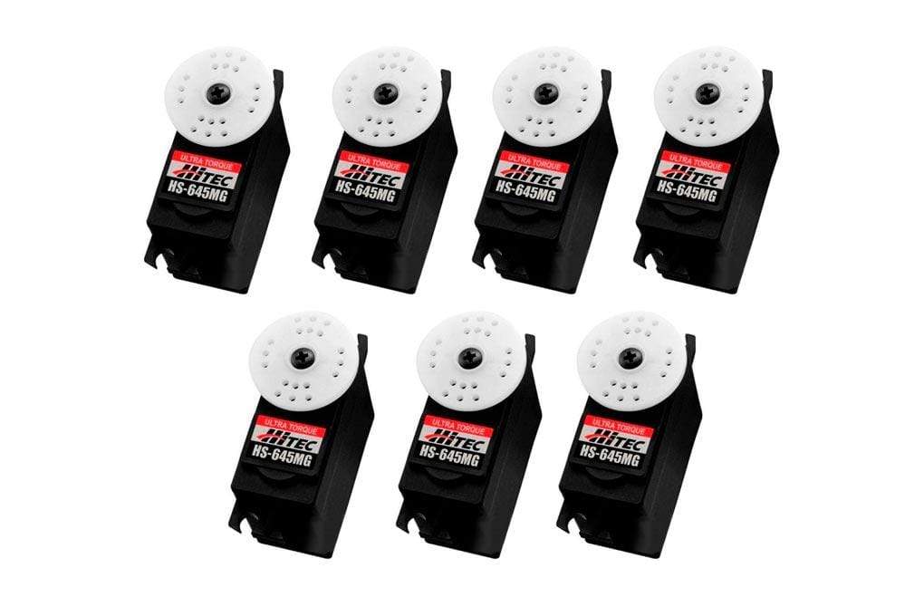Hitec HS-645MG Ultra Torque Ball Bearing Metal Gear Servo Airplane Multi-Pack (7 Servos)