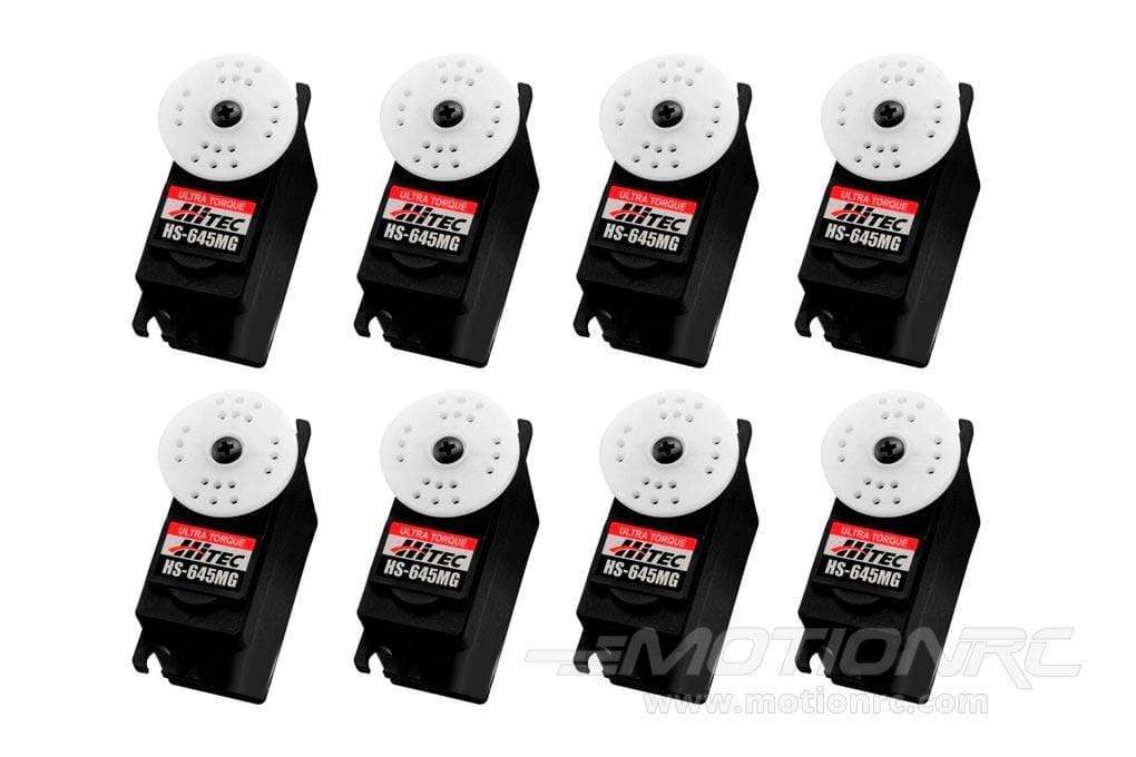 Hitec HS-645MG Ultra Torque Ball Bearing Metal Gear Servo Airplane Multi-Pack (8 Servos)