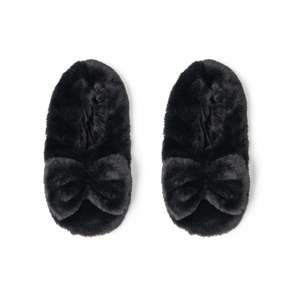 Hello Mello® Black Cuddlers Heated Slippers