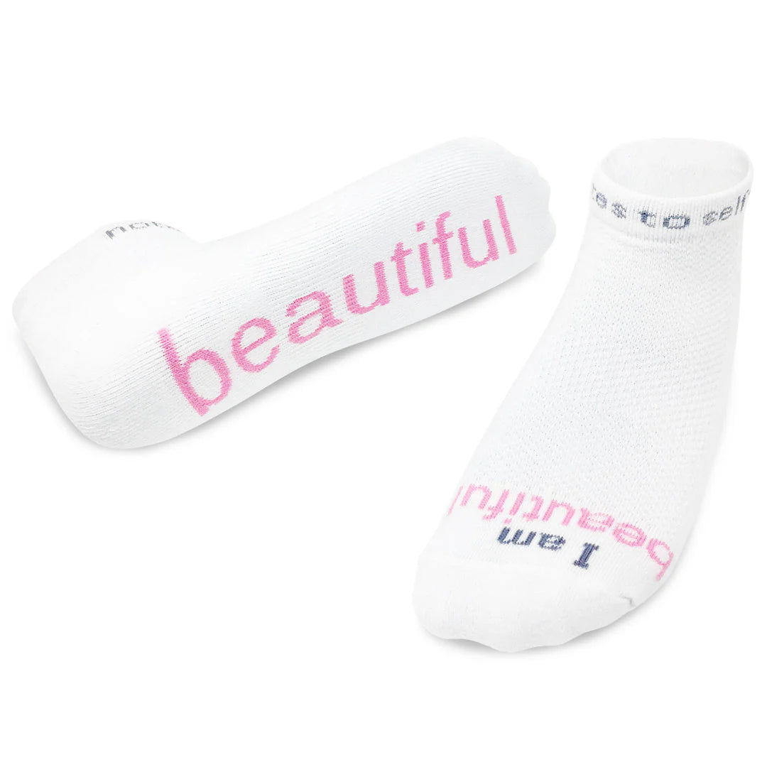 I am beautiful™ White Low-Cut Socks