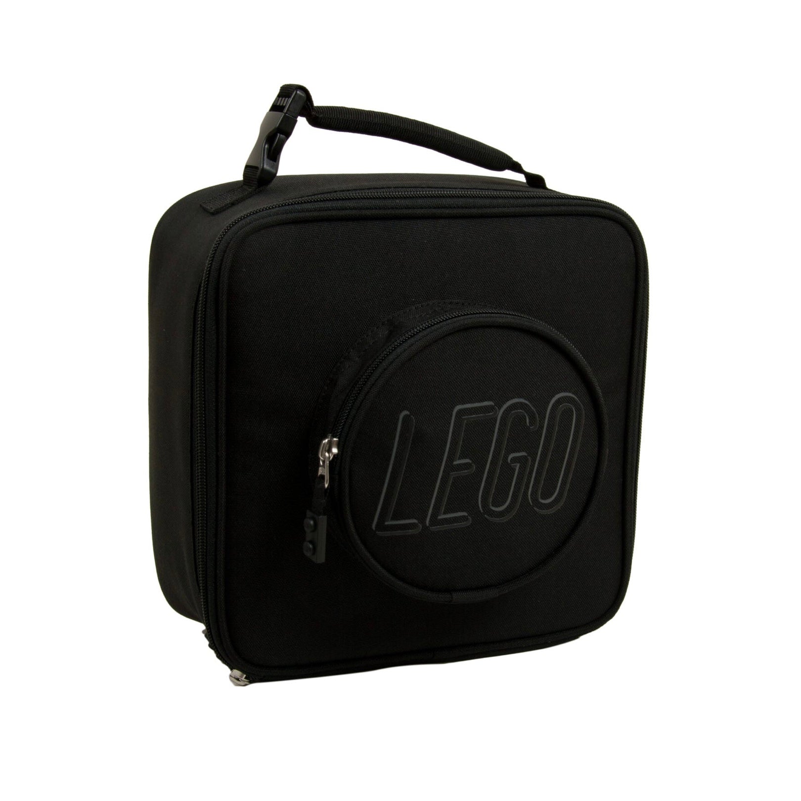Black LEGO Brick Lunch Box