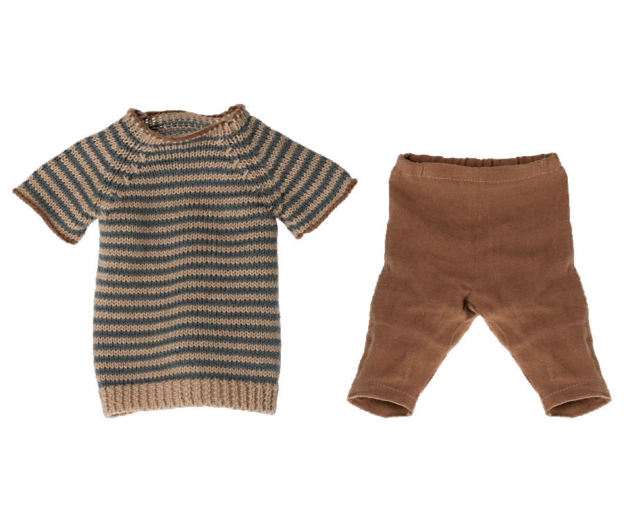 Maileg Pants and Knitted Sweater, Size 4