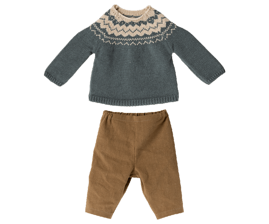 Maileg Pants and knitted sweater, Size 5