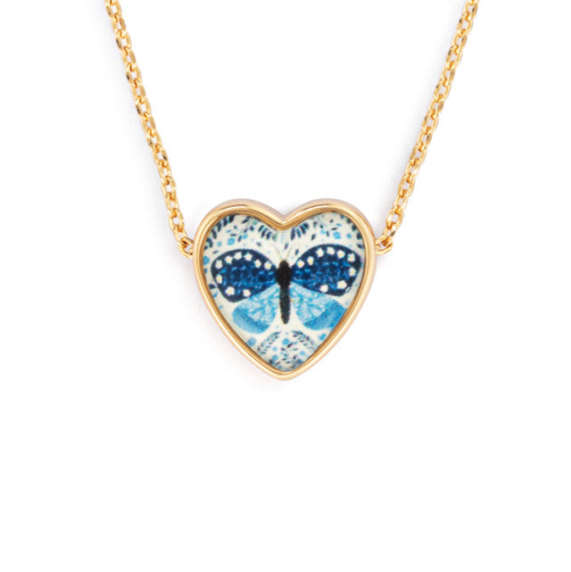 Always in My Heart Gold Art Heart Necklace