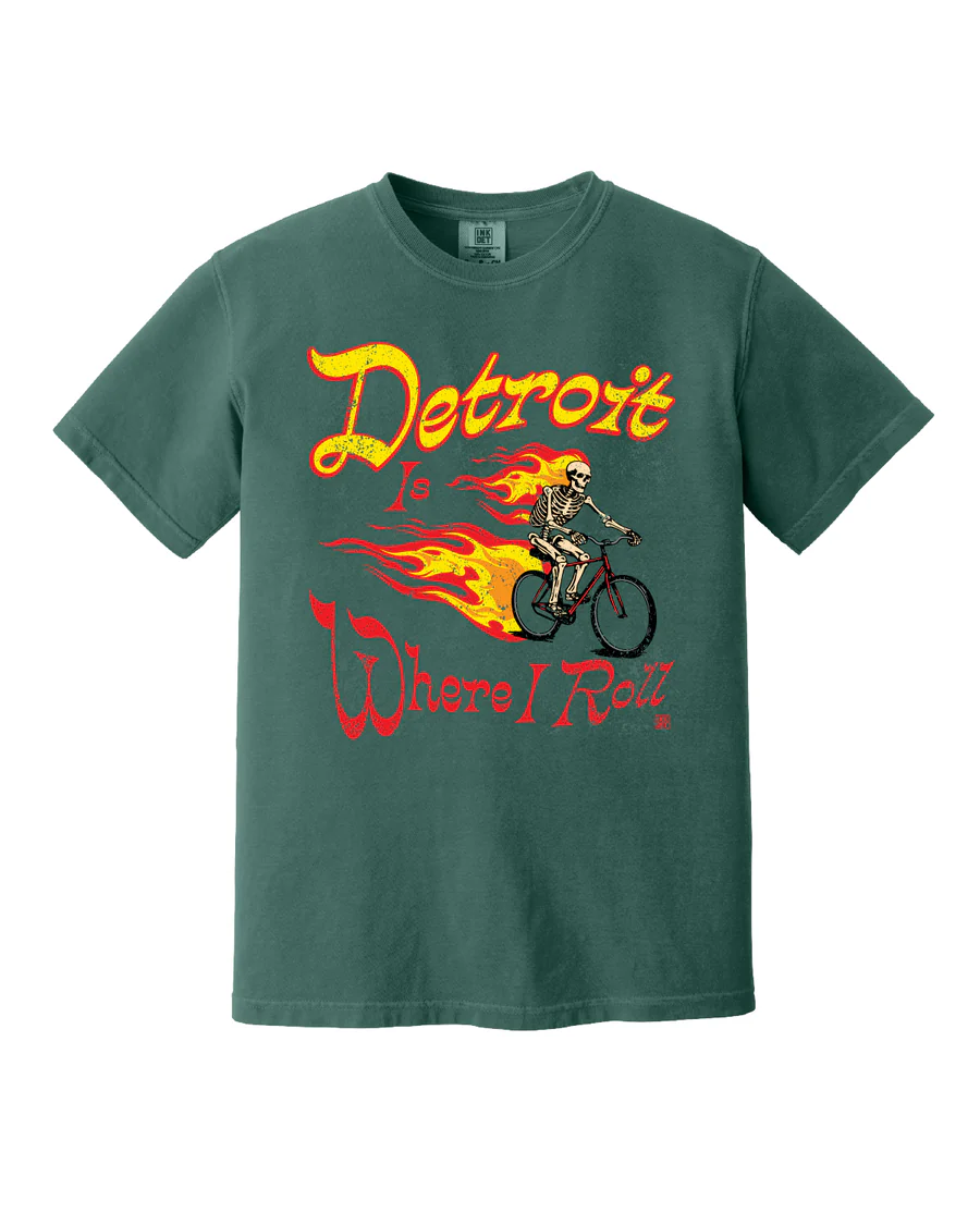 Detroit is Where I Roll Tee / Spruce