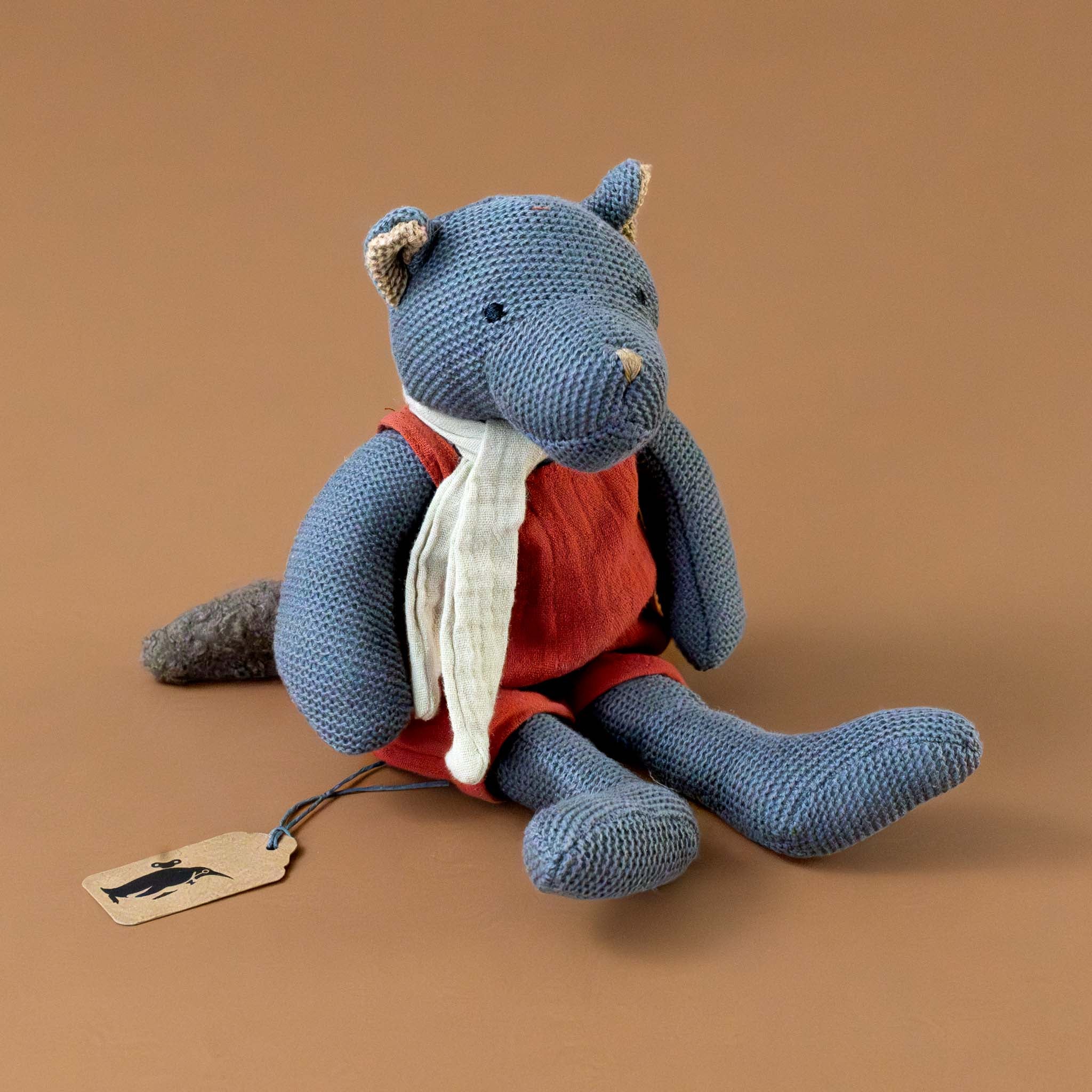 John the Wolf Plush Rattle