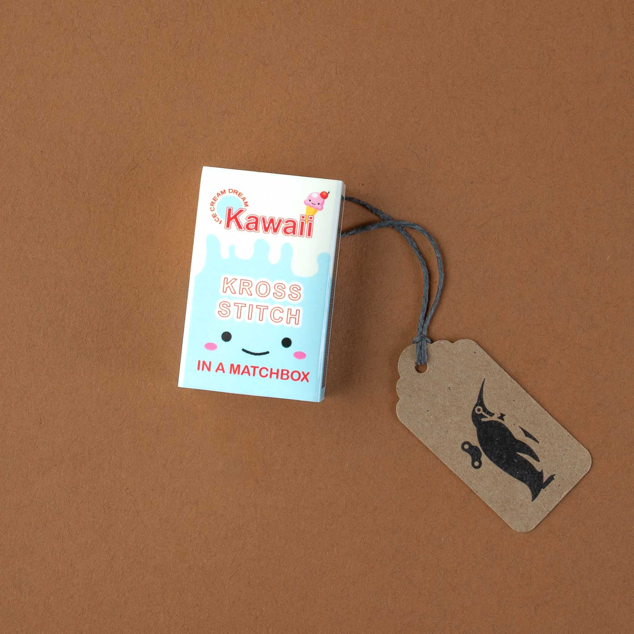 Kawaii Matchbox Cross Stitch Kit | Ice Cream Cone
