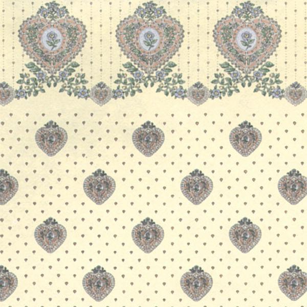 Cream Petite Heart Dollhouse Wallpaper