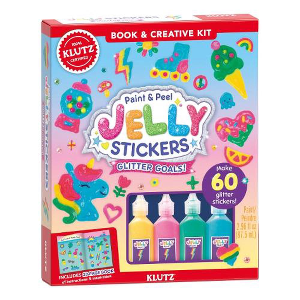 Paint & Peel Jelly Stickers Glitter Goals