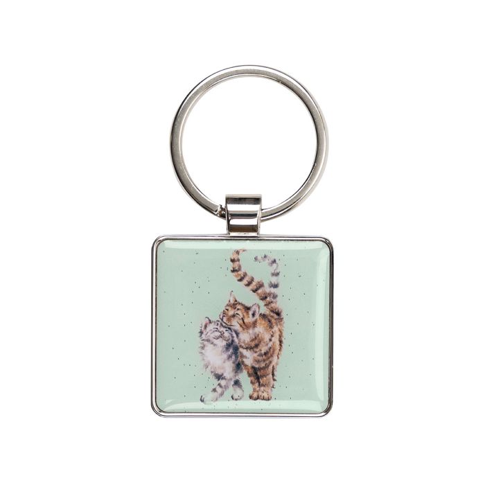 Feline Good' Cat Keychain