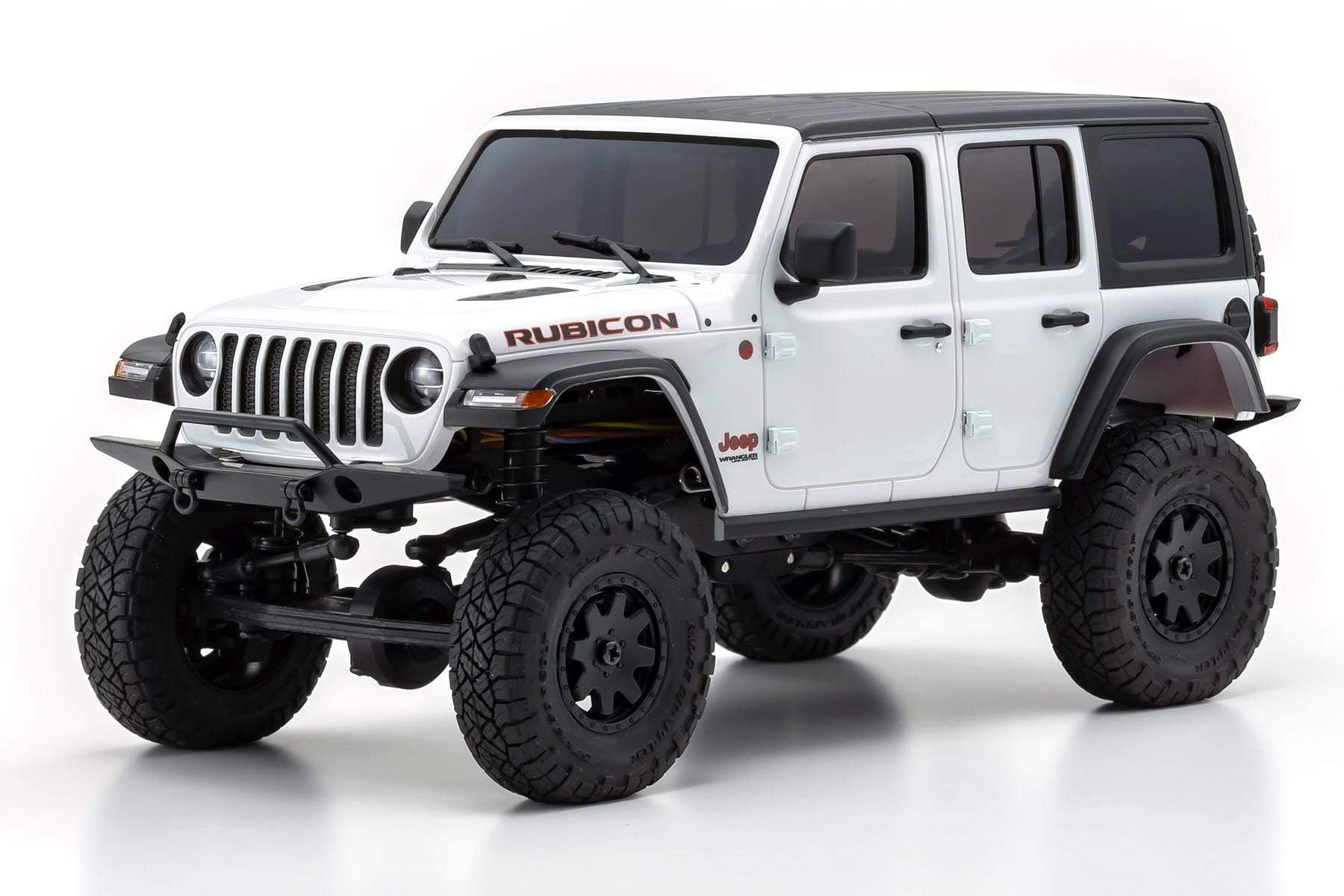 Kyosho Mini-Z 4x4 Jeep Wrangler Unlimited Rubicon Bright White 1/27 Scale 4WD Truck - RTR