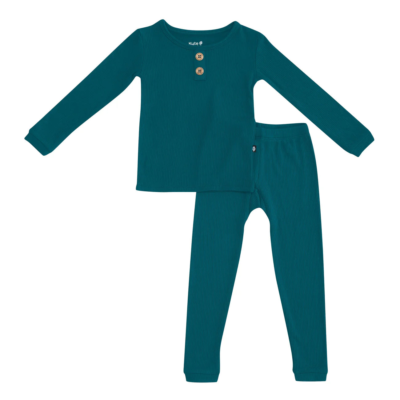 Kyte Baby Ribbed Henley Set in Loch