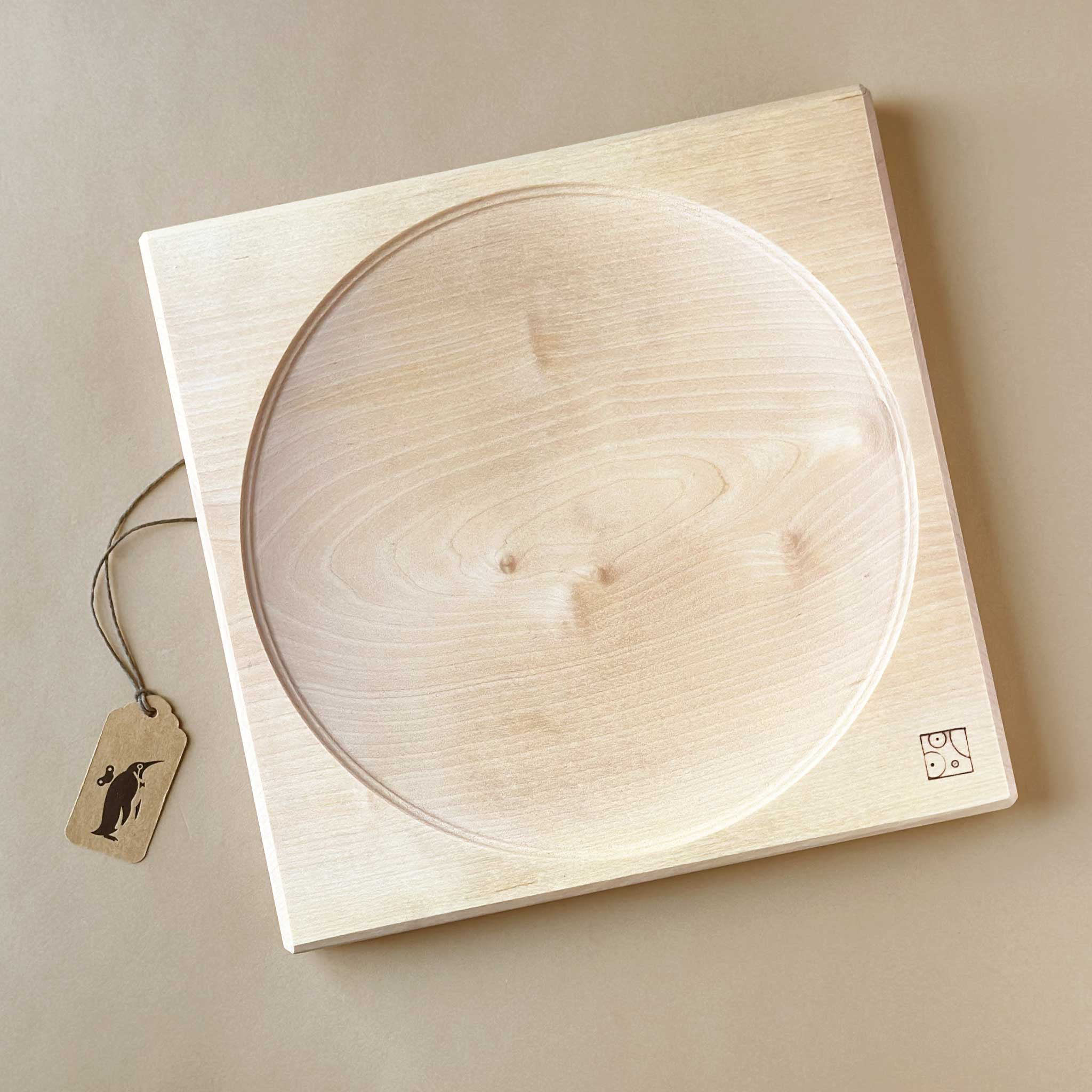Large Wooden Spinning Top Base | Birch