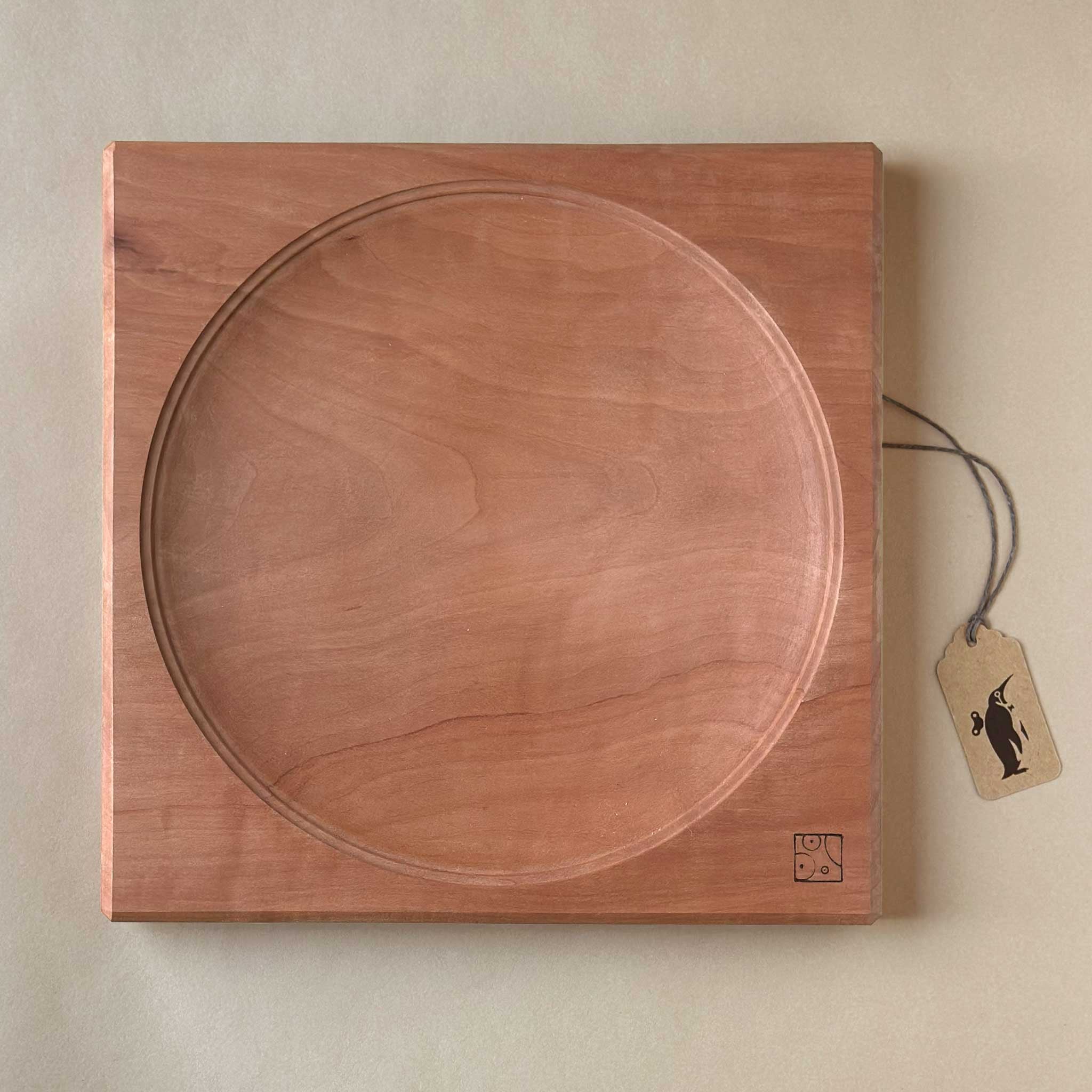 Large Wooden Spinning Top Base | Pear