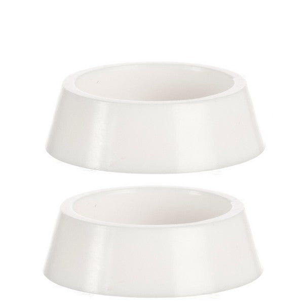 Large White Dollhouse Miniature Pet Food Dishes