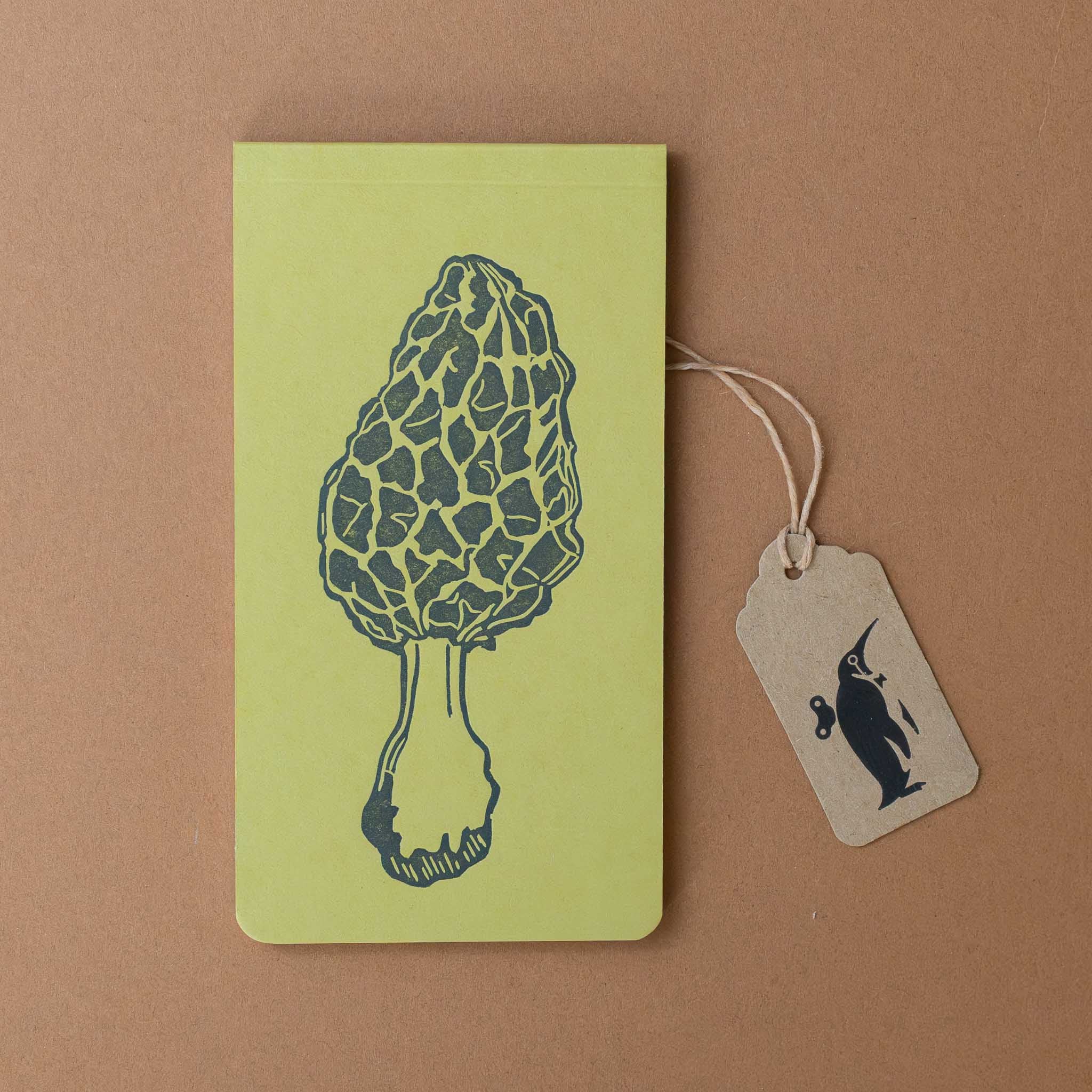 Letterpress Jotter Notepad | Ochre Morel Mushroom