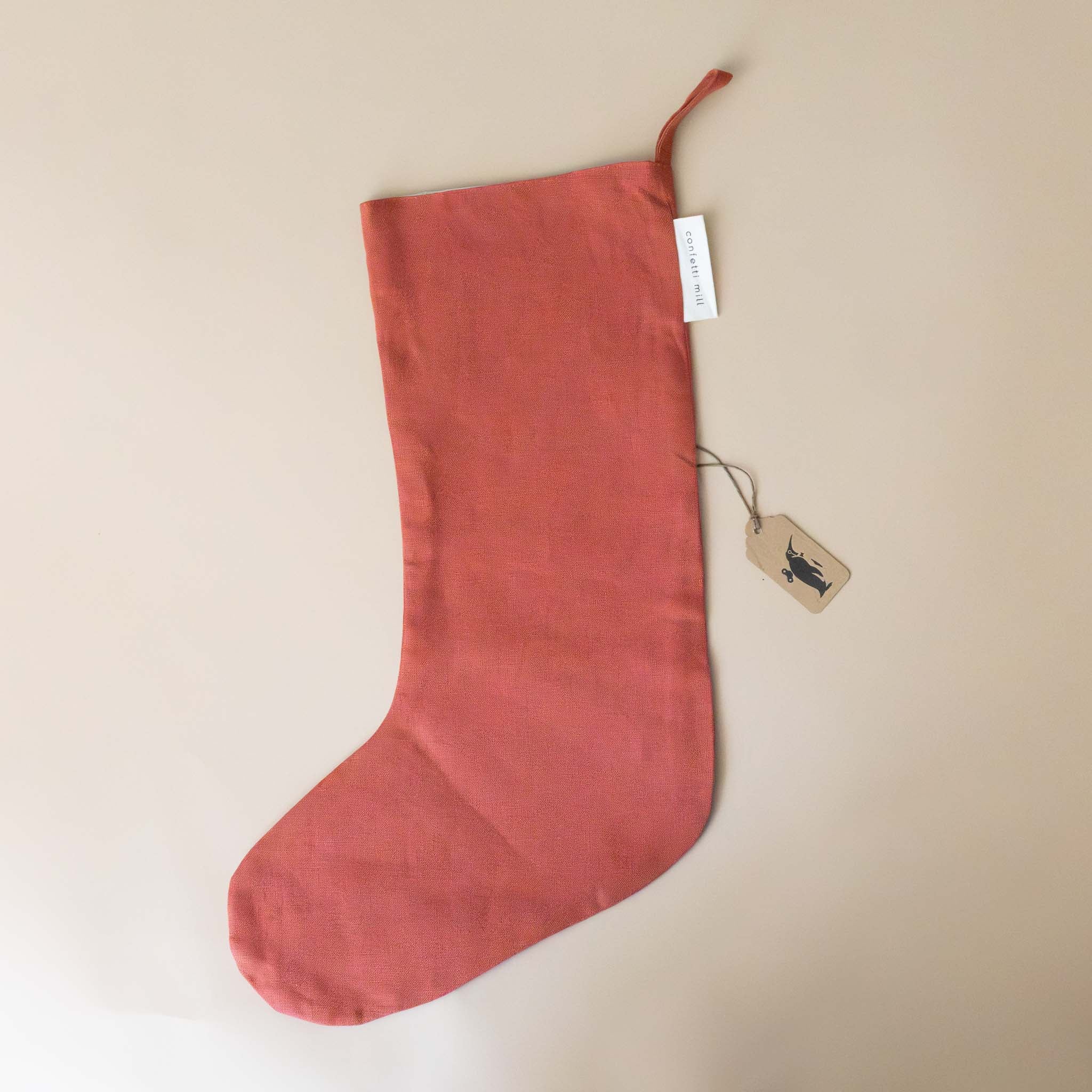 Linen Stocking | Terracotta