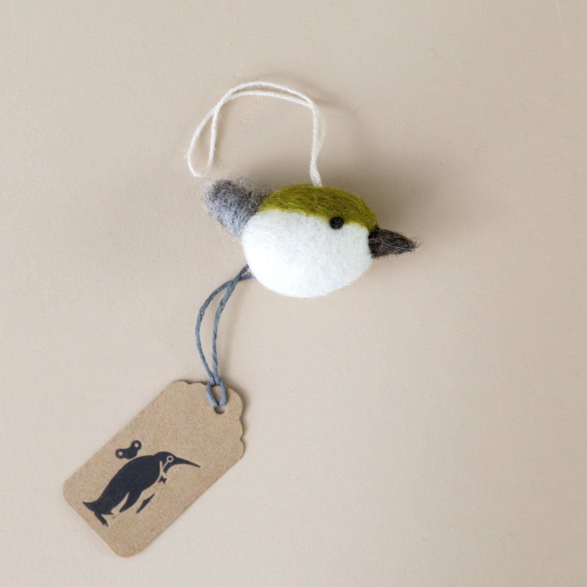 Little Felted Birdie Ornament | Olive