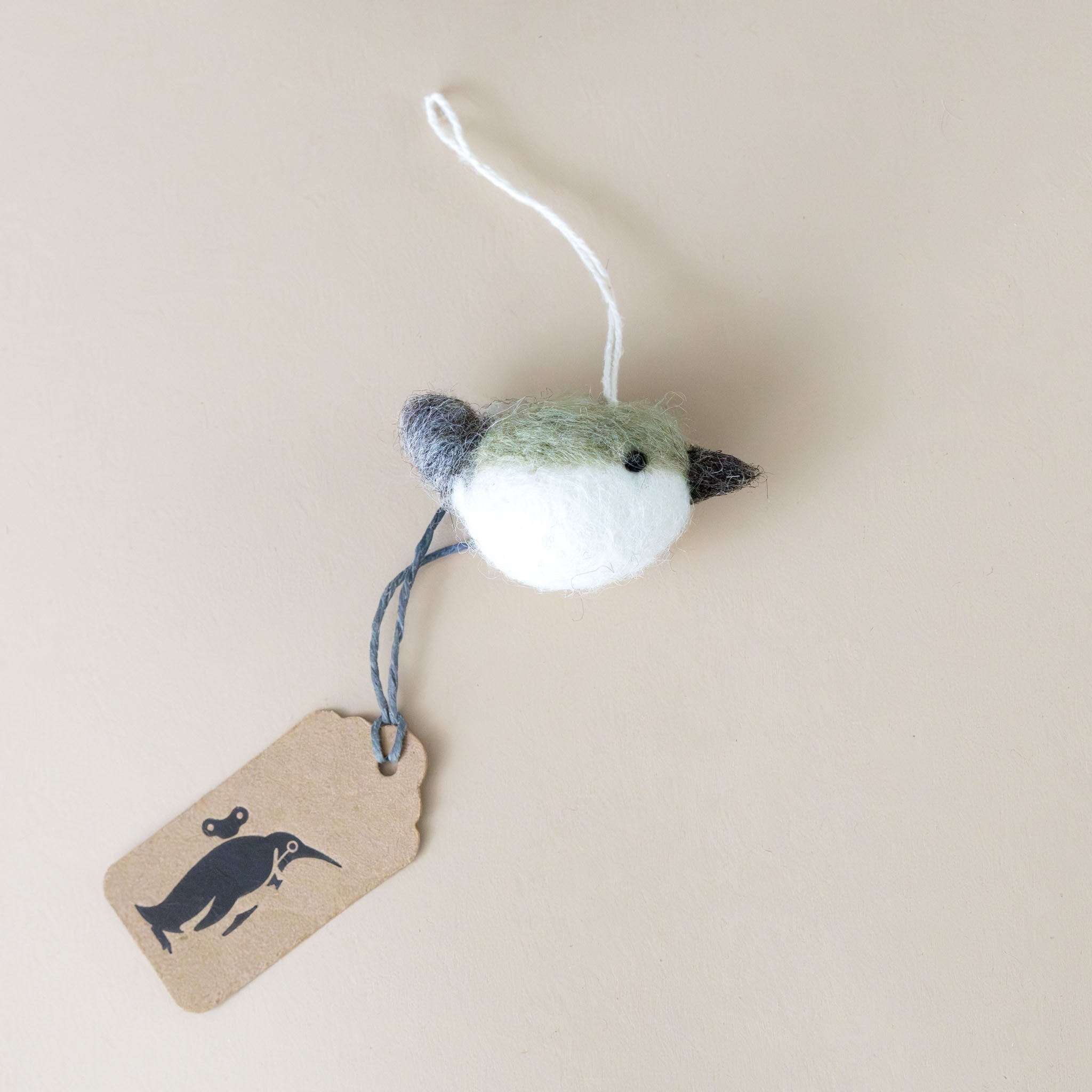 Little Felted Birdie Ornament | Sage