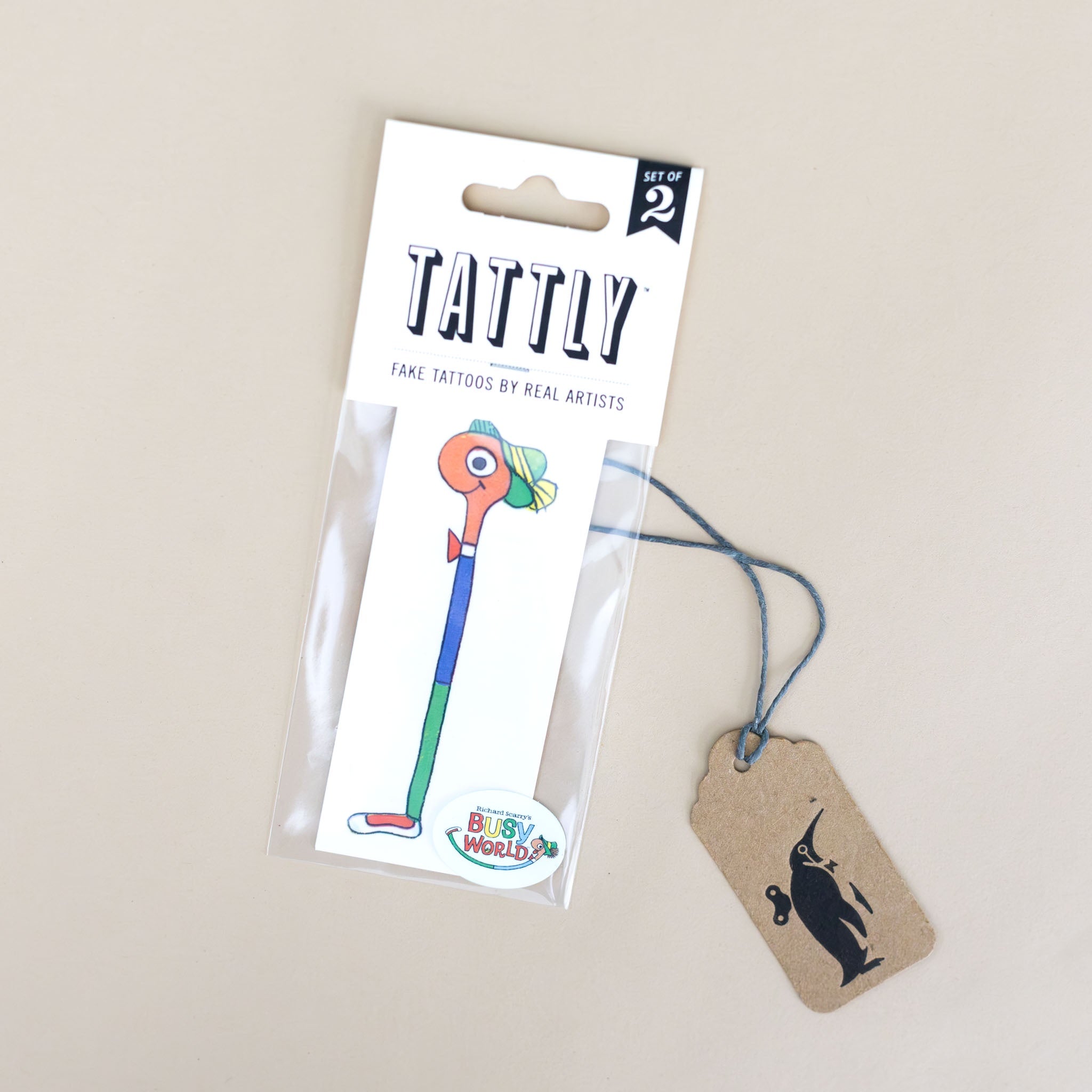 Lowly Worm Temporary Tattoo Pair