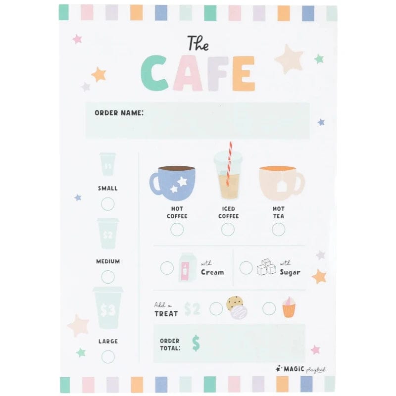 Cafe Pretend Play Notepad