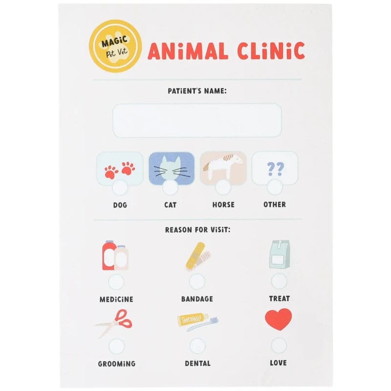 Vet Pretend Play Notepad