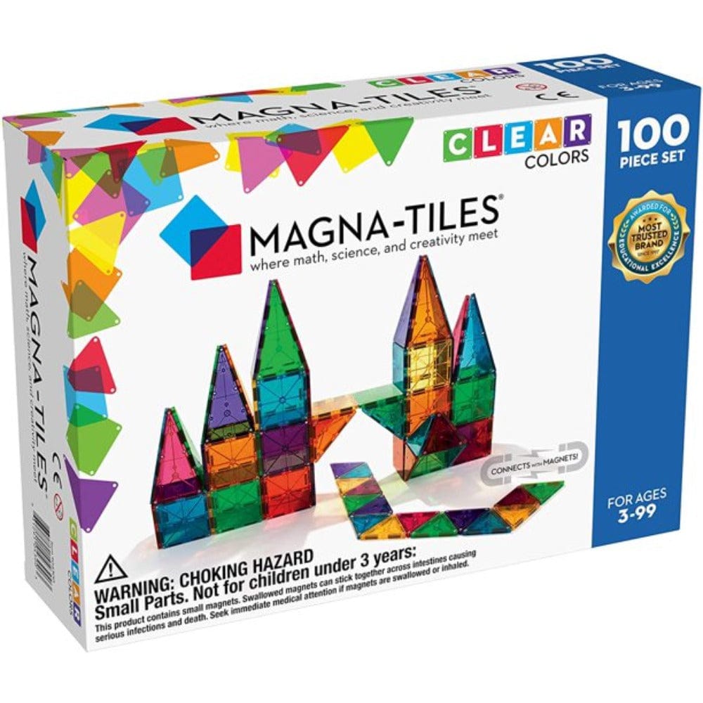 Magna-Tiles: Clear Colors 100 Piece Set