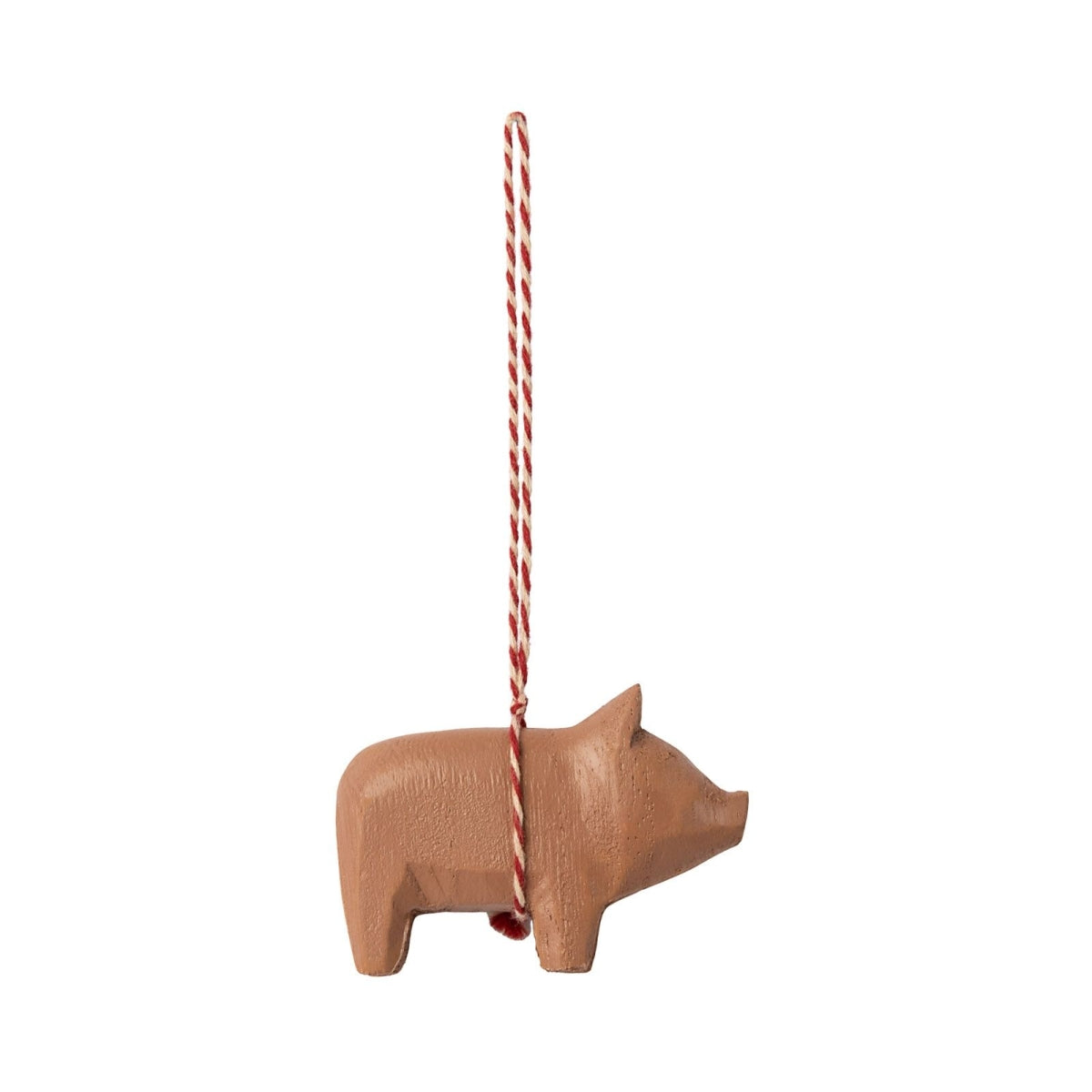 Maileg Wooden Pig ornament, Old Rose
