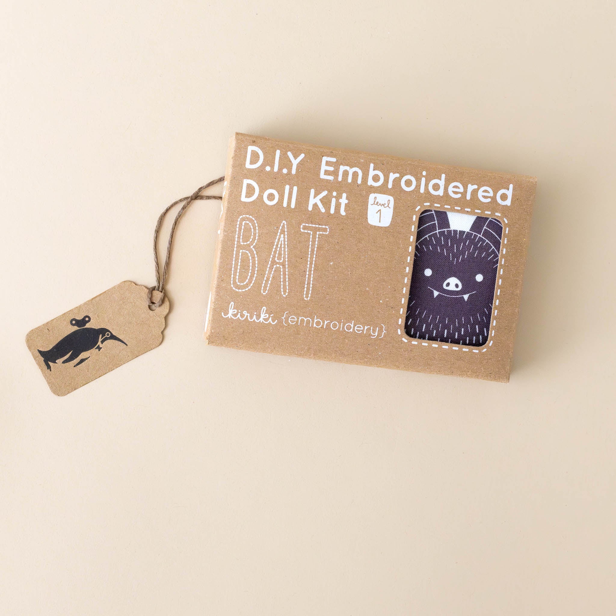 Make Your Own Embroidered Animal Kit | Bat
