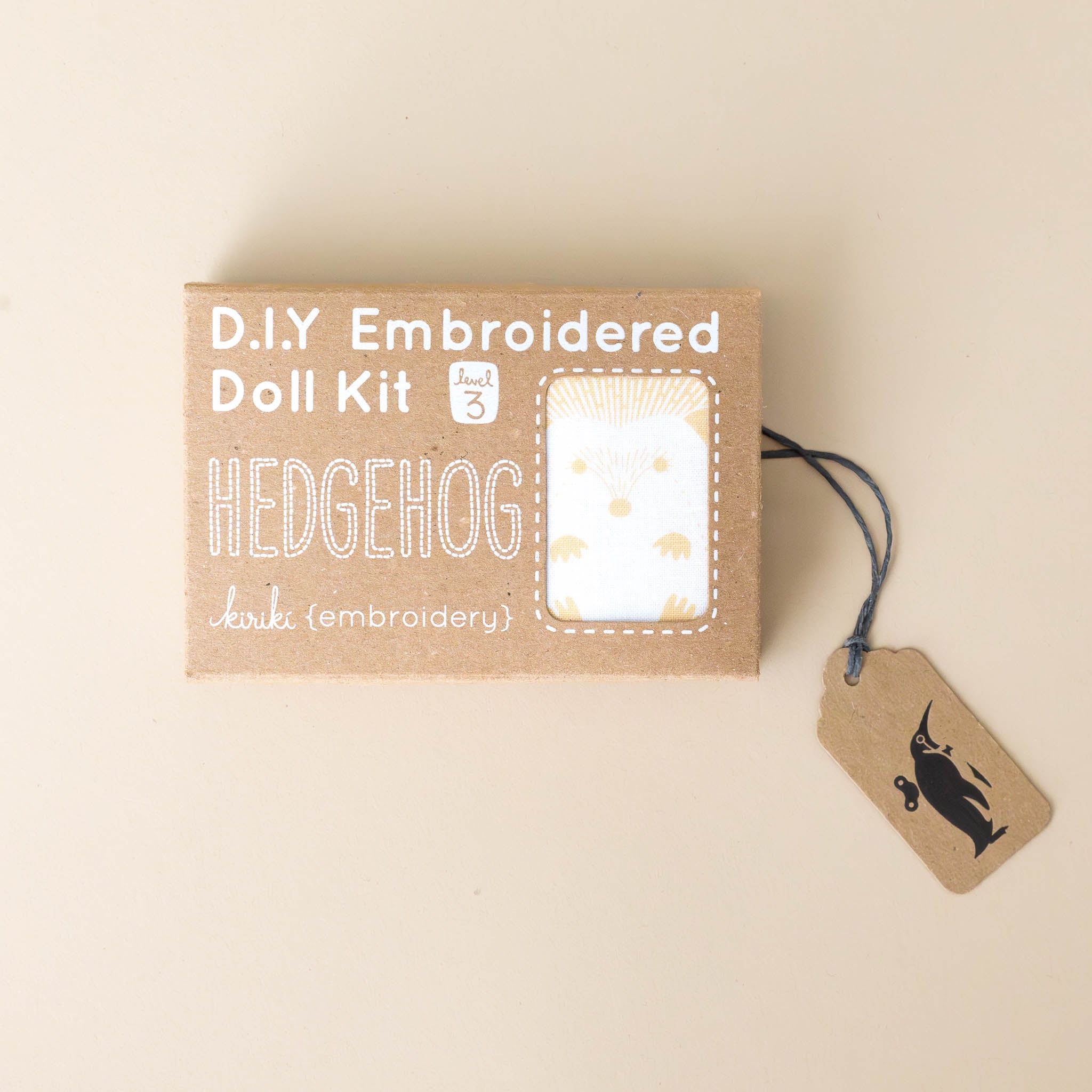 Make Your Own Embroidered Animal Kit | Hedgehog