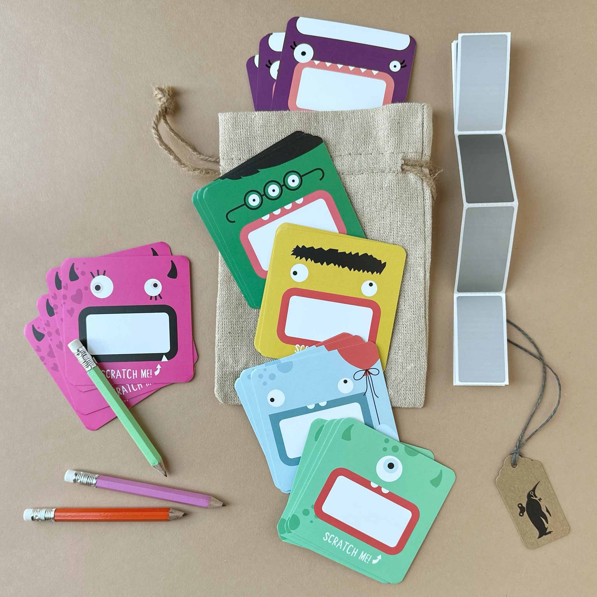 Make Your Own Scratch Off  Lunch Note Set | Monster