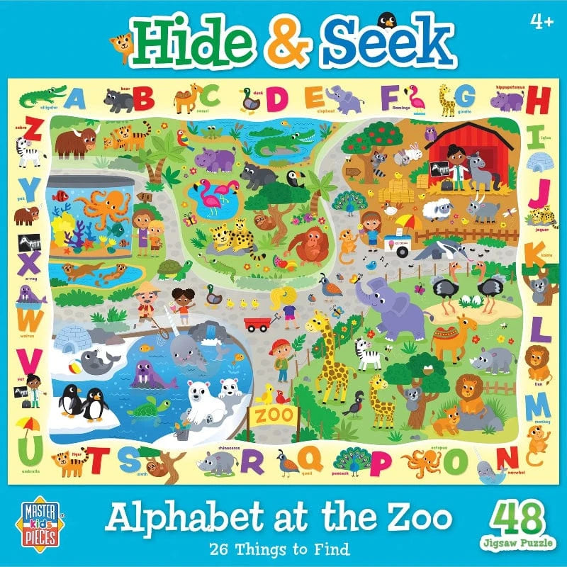Hide & Seek: Alphabet at the Zoo 48 Piece Puzzle