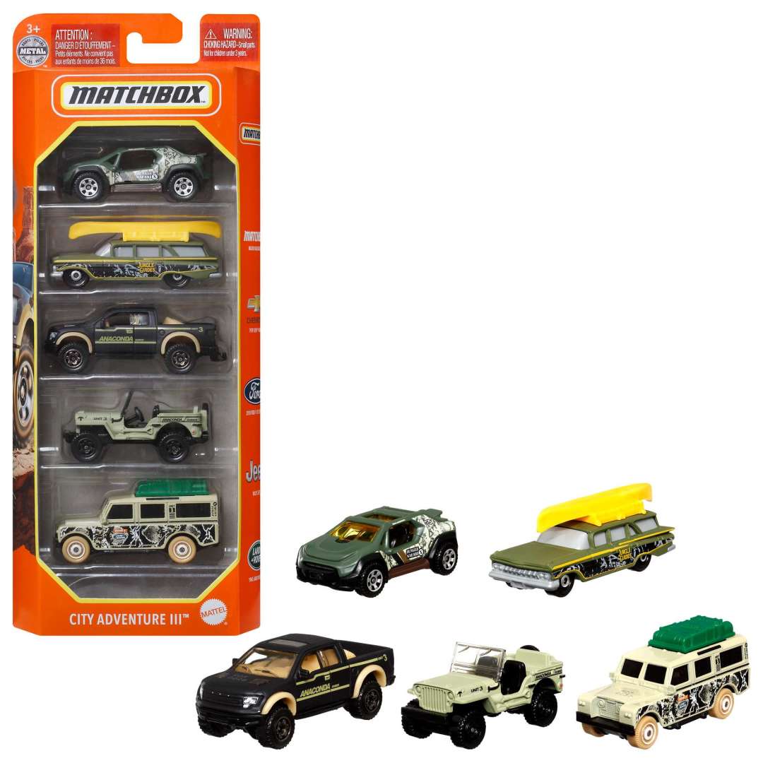 Matchbox Car 5 Pack (Assorted Styles)