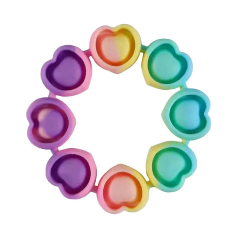 Pop-N-Style Pastel Heart Fidget Bracelet