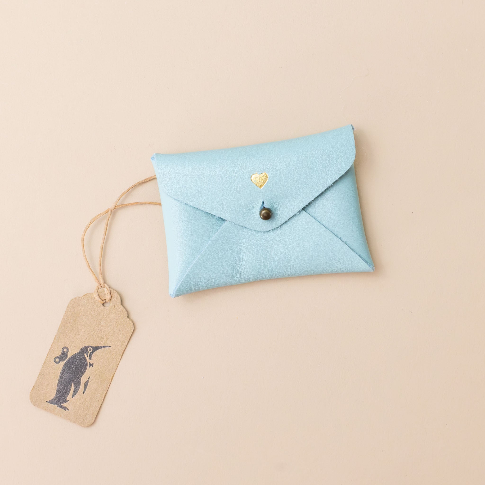Mini Heart Centered Pouch | Blue Beetle