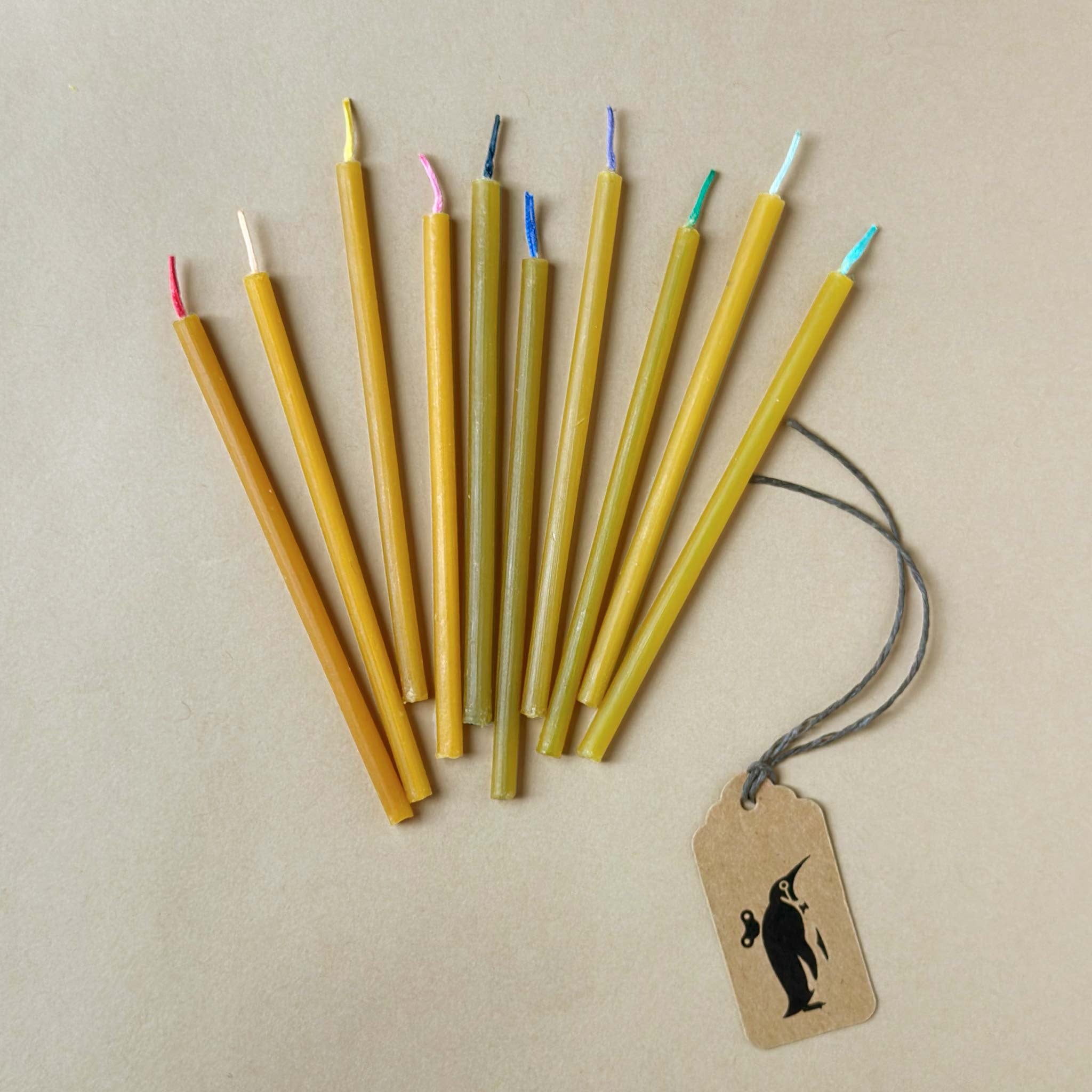 Miniature Beeswax Birthday Candle Set