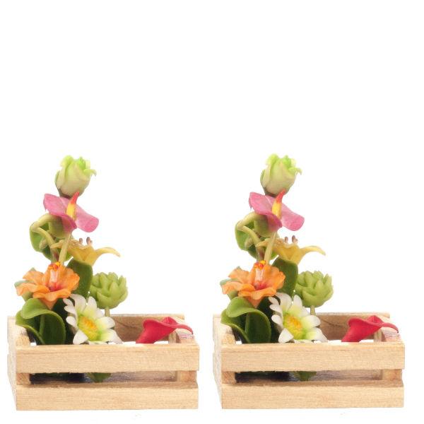 Handmade Dollhouse Miniature Flower Baskets