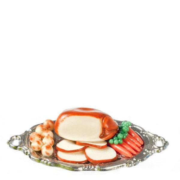 Dollhouse Miniature Turkey Dinner on a Tray