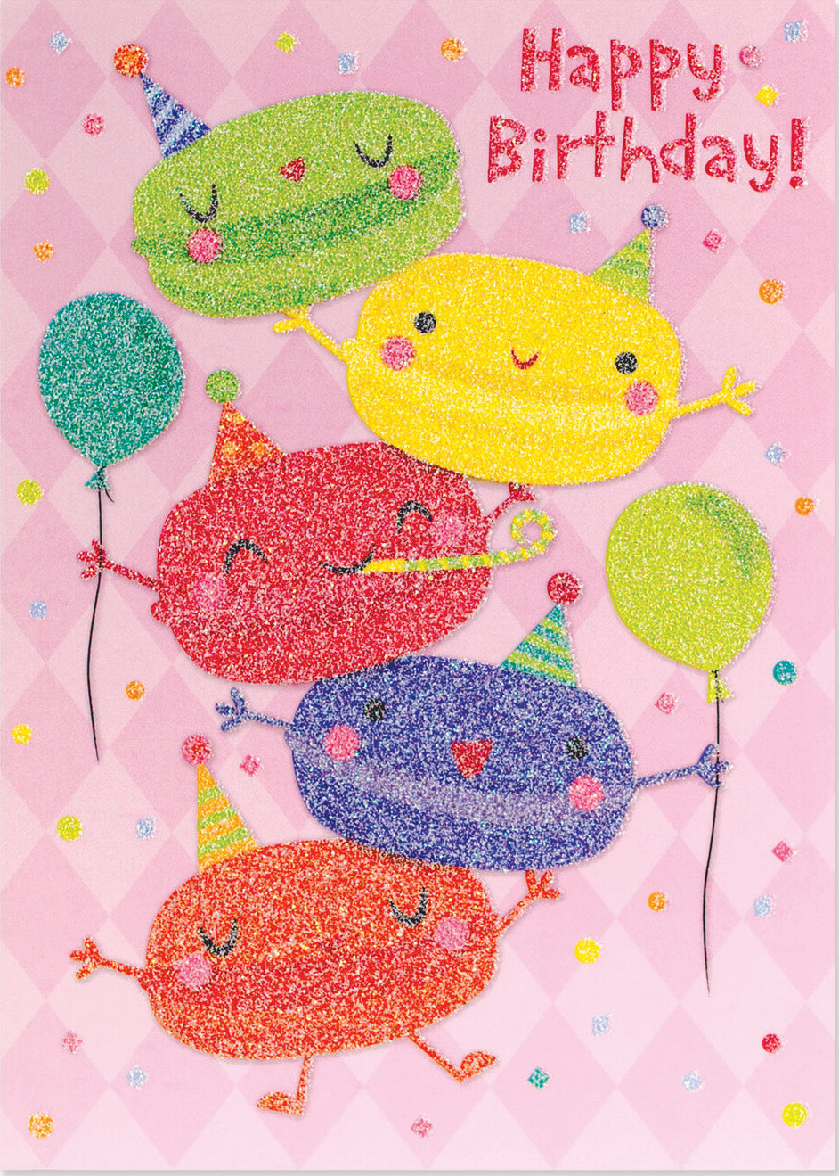 Glitter Macaroon Card