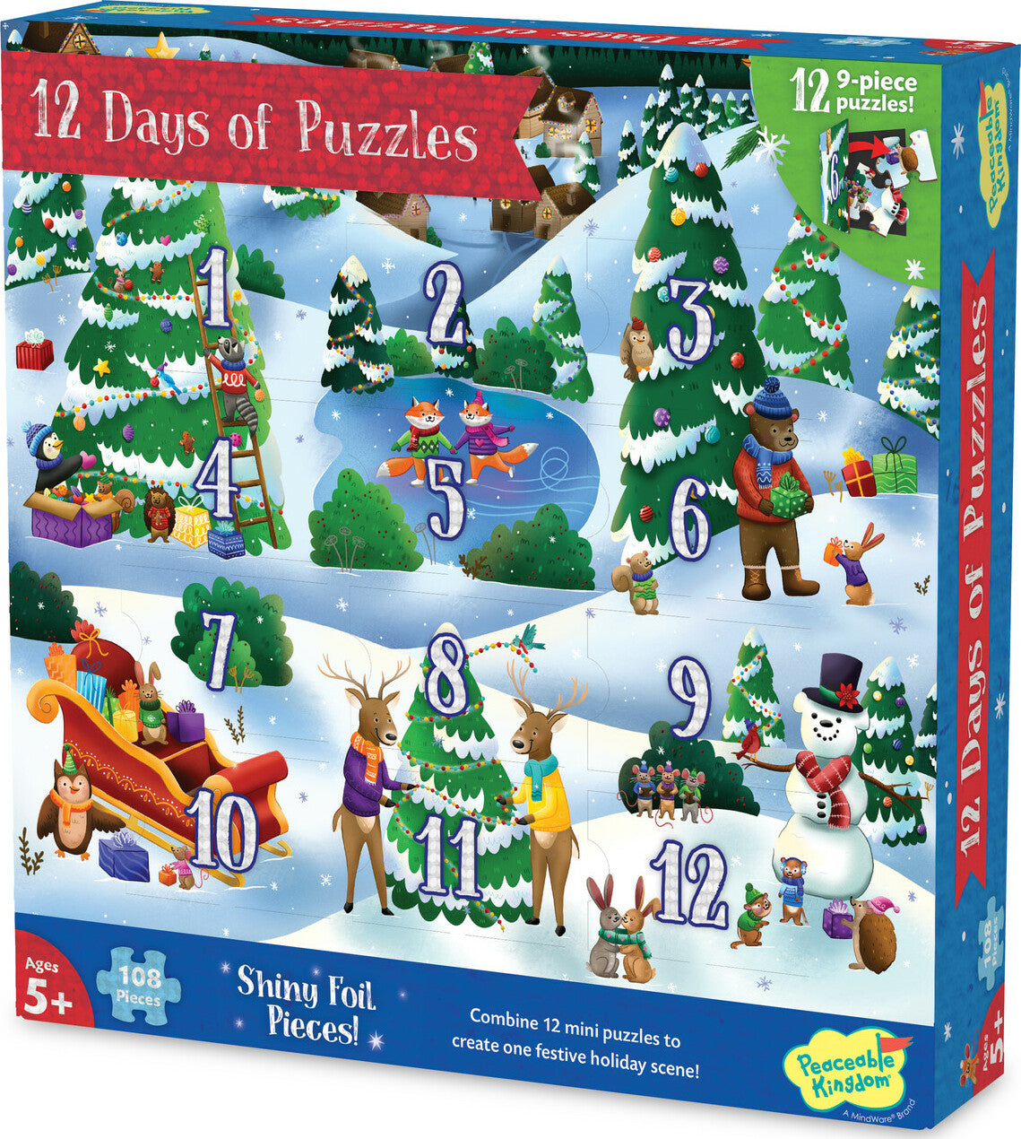 Shimmery Snowman Floor Puzzle
