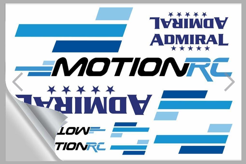 Motion RC Promotional Stickers 4x6 Sheet Clear Back
