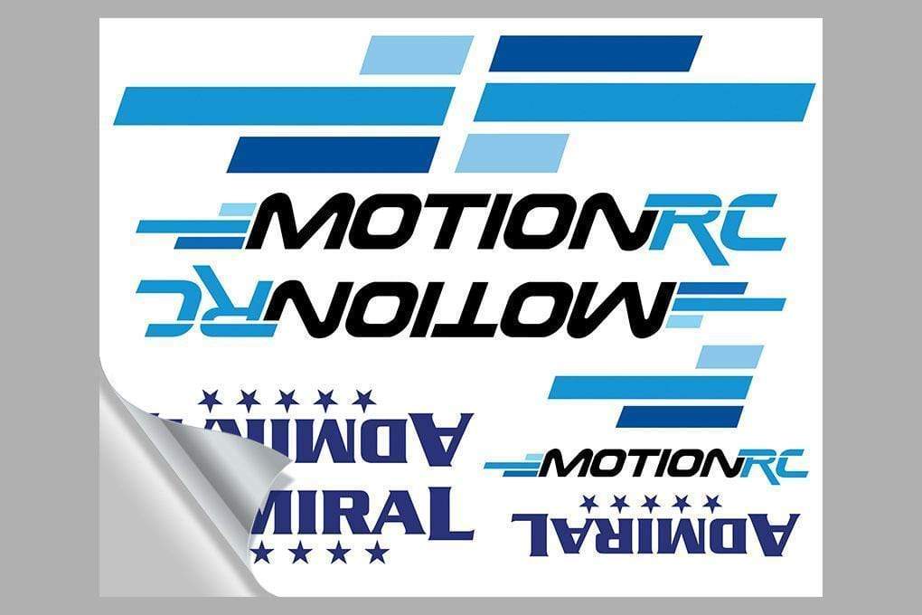 Motion RC Promotional Stickers 8x10 Sheet Clear Back