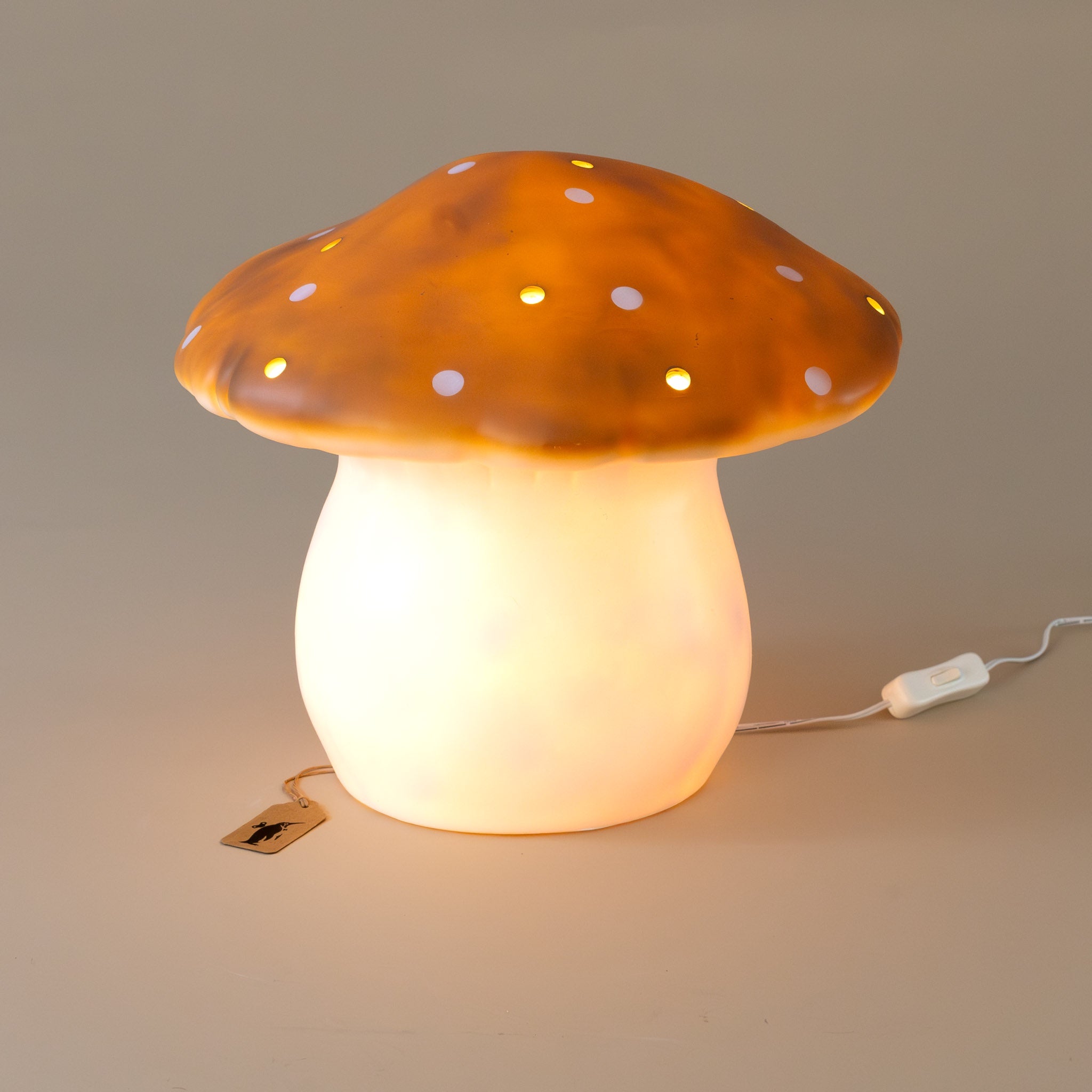 Mushroom Lamp | Chocolate - Large