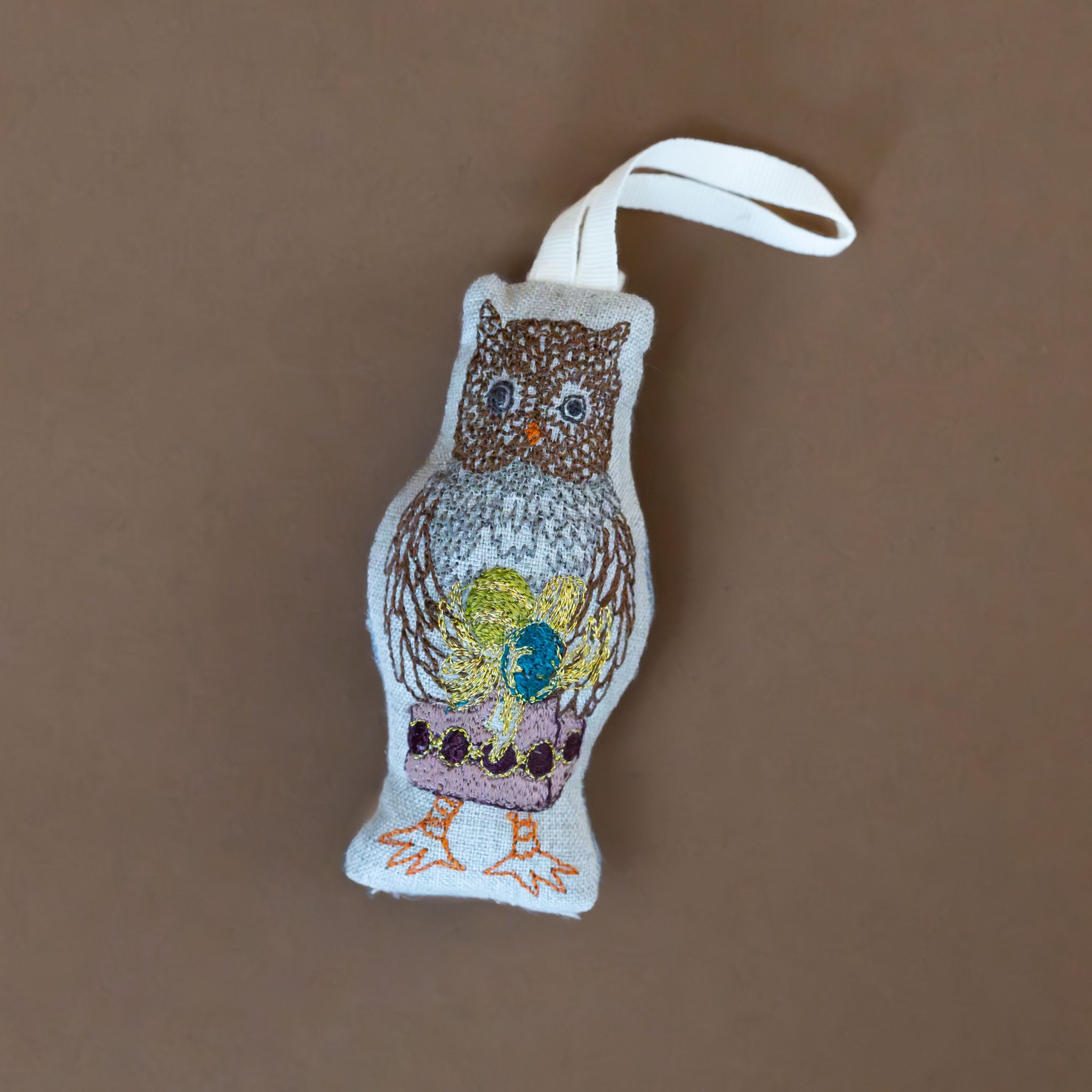 Embroidered Ornament | Woodland Gift Owl