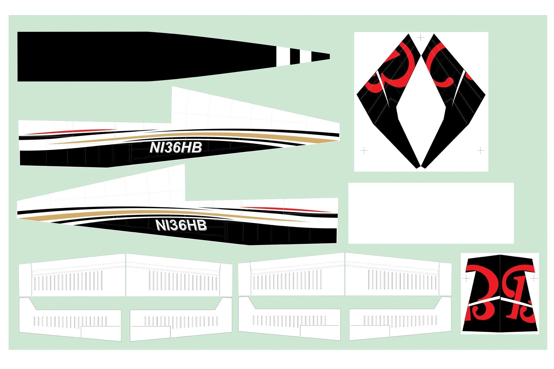 Nexa 1580mm G36 Sport Covering Set (Fuselage & Tail)