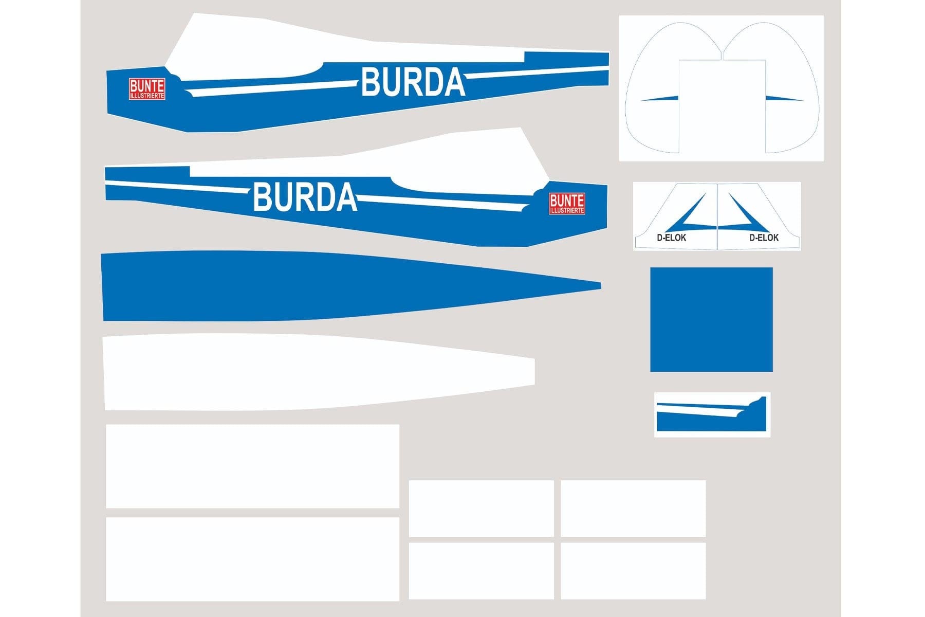 Nexa 1620mm Piper PA-18 Super Cub Burda Covering Set (Fuselage & Tail)