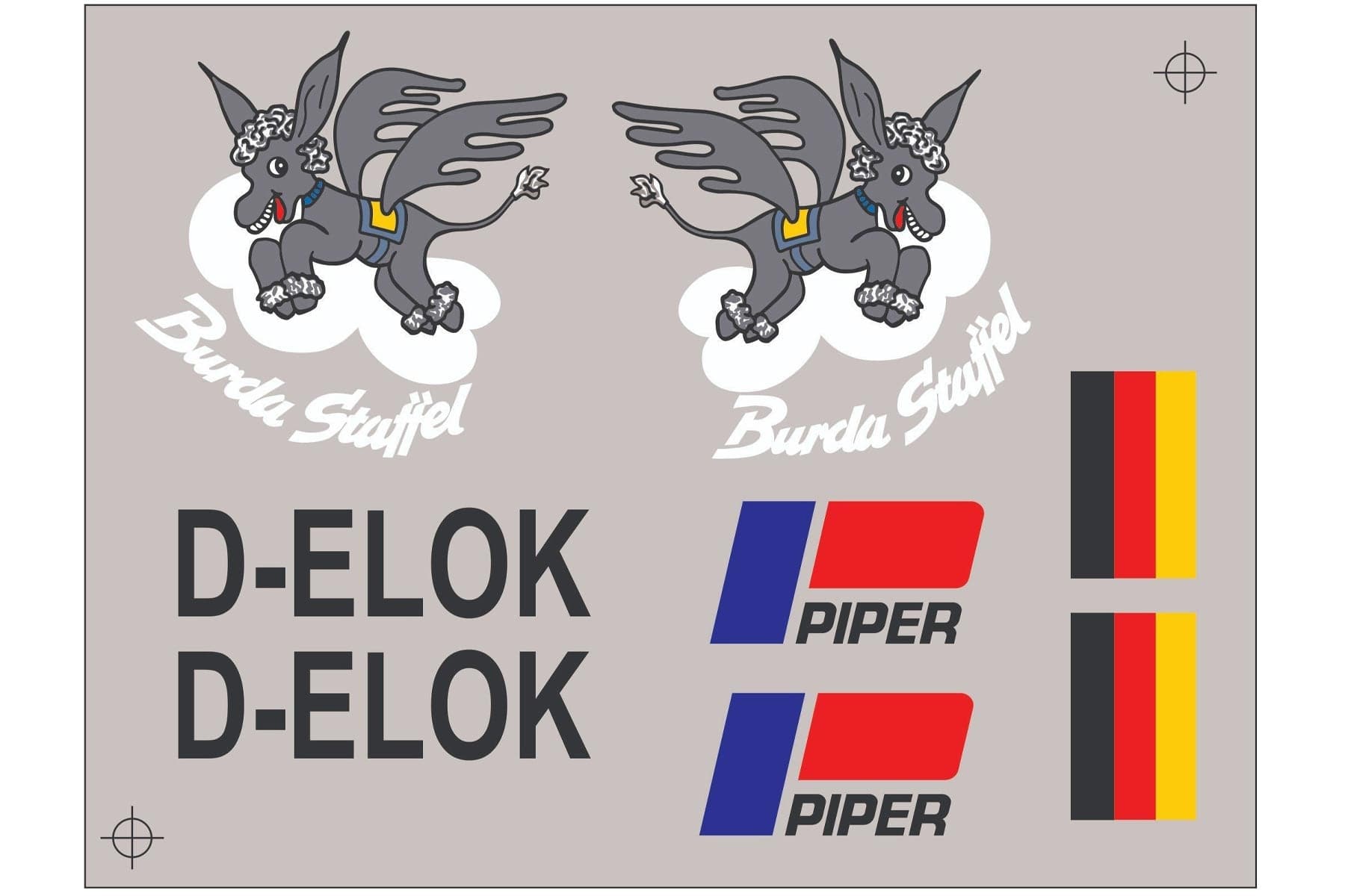 Nexa 1620mm Piper PA-18 Super Cub Burda Decal Sheet