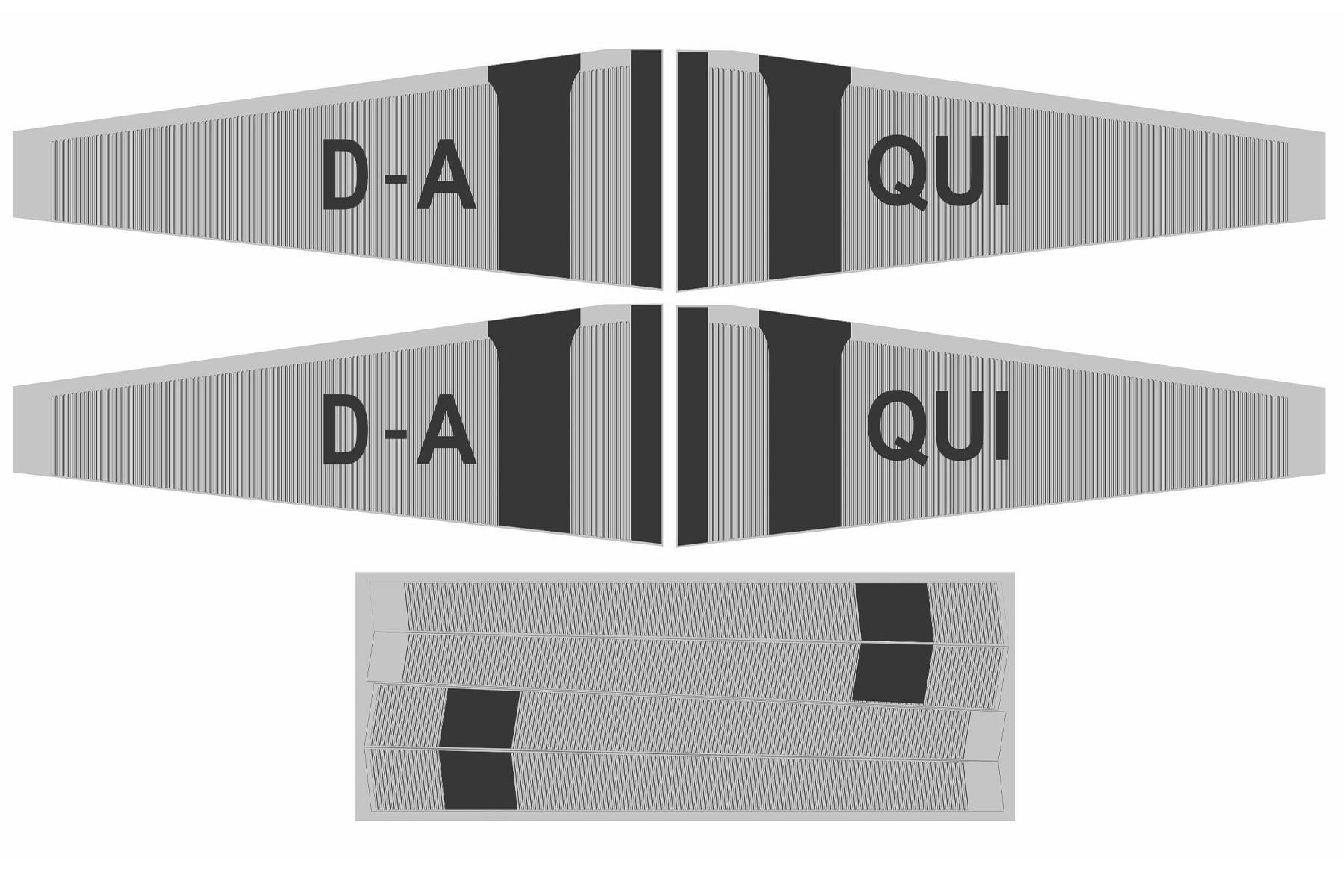 Nexa 1630mm Junker JU-52 Covering Set (Wing)