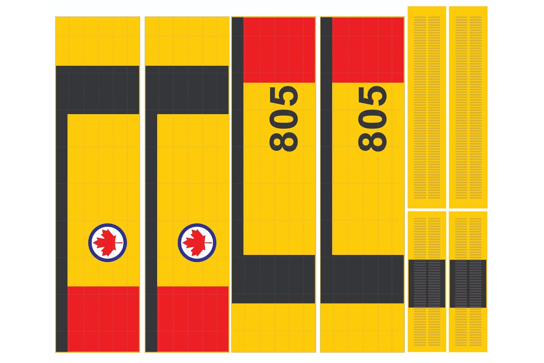 Nexa 1870mm DHC-6 Twin Otter Canadian Yellow Covering Set (Wing)